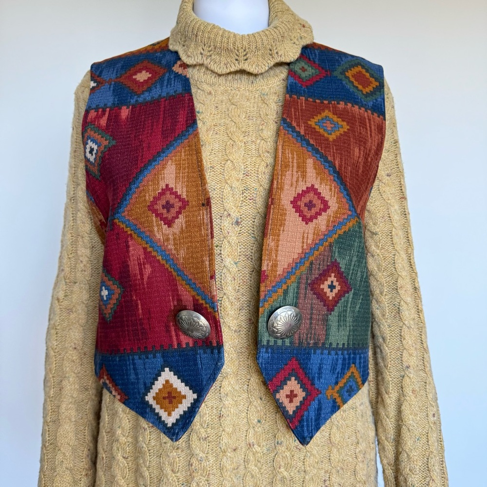 Lauren Ralph Lauren Southwestern Aztec Cotton
Vest M - Picture 1 of 10